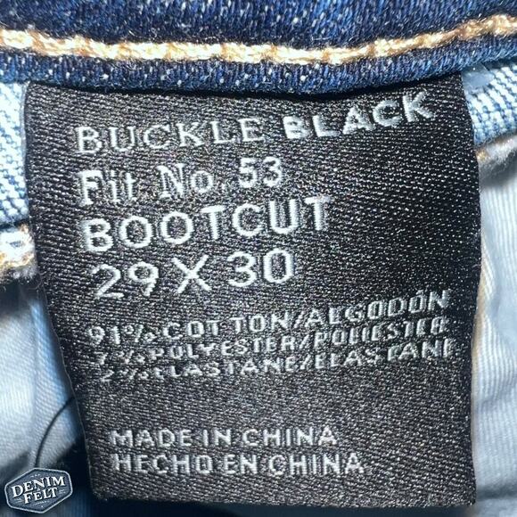 Buckle Black Womens Fit No. 53 Tailored Boot Cut Denim Stretch Jean |Color Nampa - Picture 9 of 16